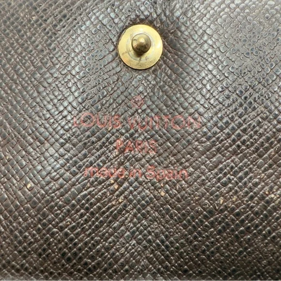 Louis Vuitton Portefeuille Sarah Damier Wallet Ebene Brown | Women’s | Used | - Picture 7 of 15